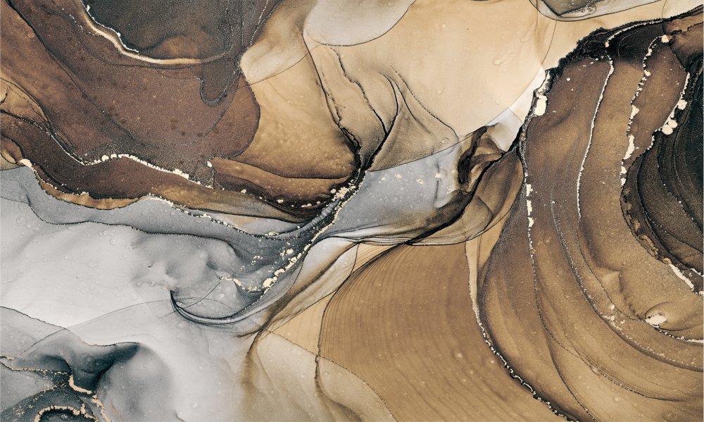 Флюид, мрамор в коричневых оттенках 1