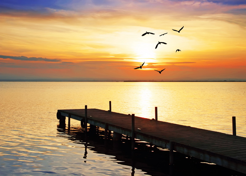 Причал на закате 1