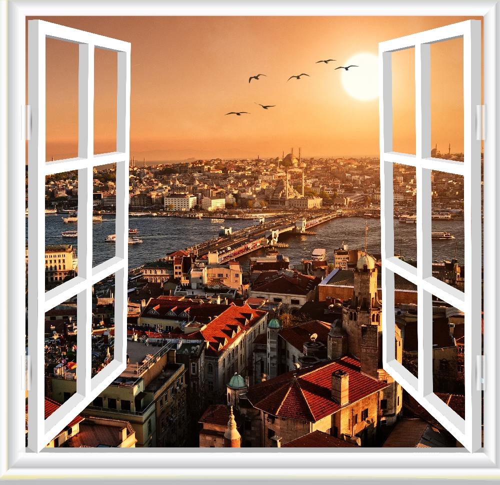 Вид из окна на город