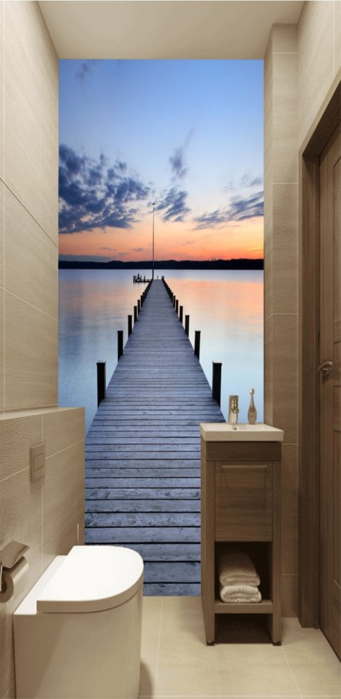 Пирс, причал на закате