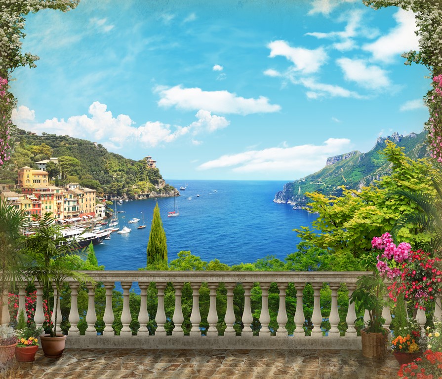 Вид с балкона на море 8