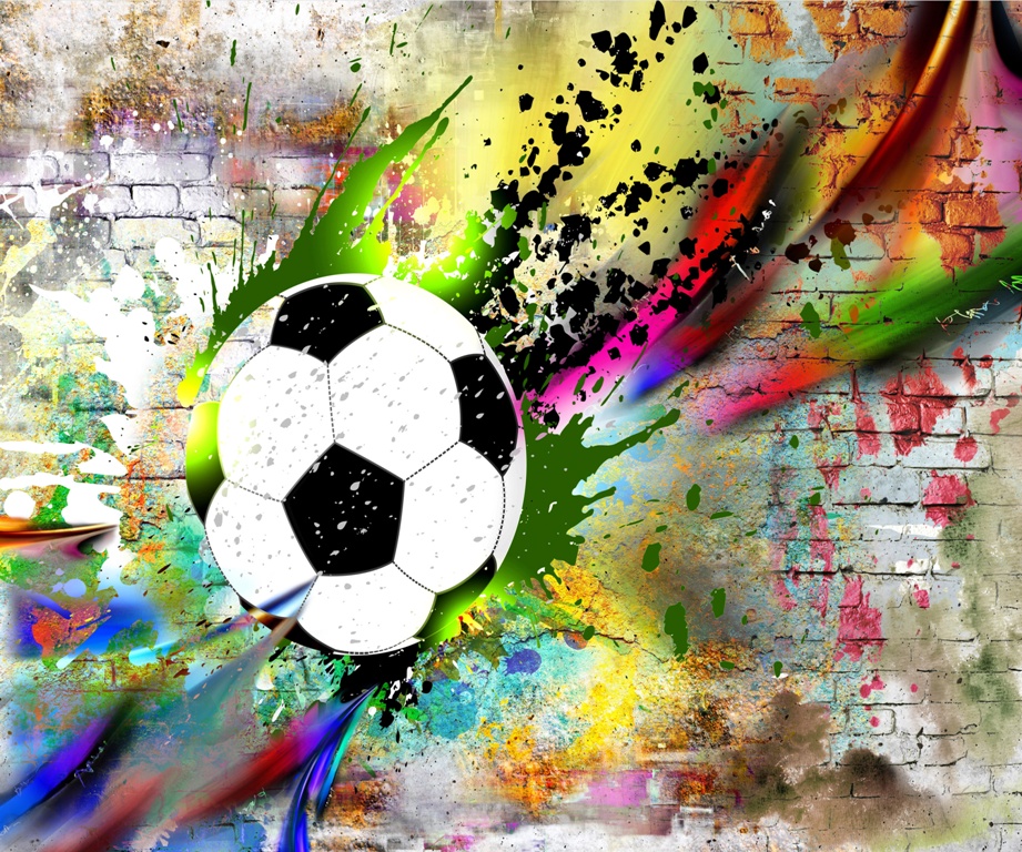 Футбольный мяч граффити 1