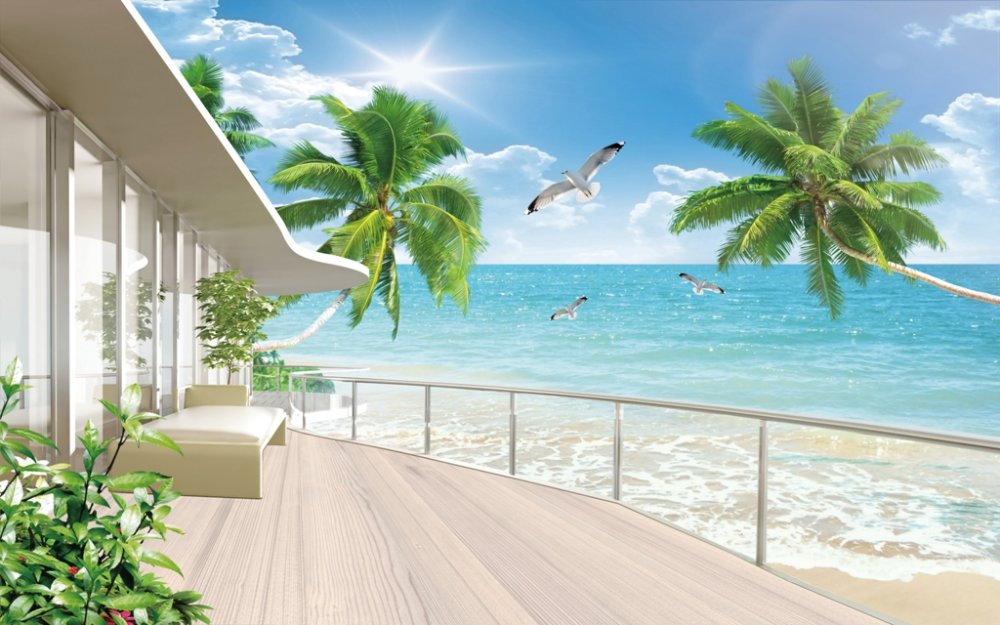 Вид с балкона на море