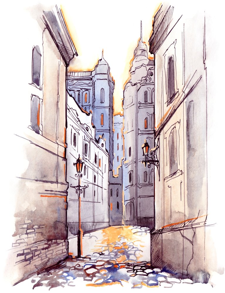 Улица акварель