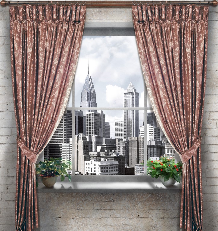 Вид на город из окна