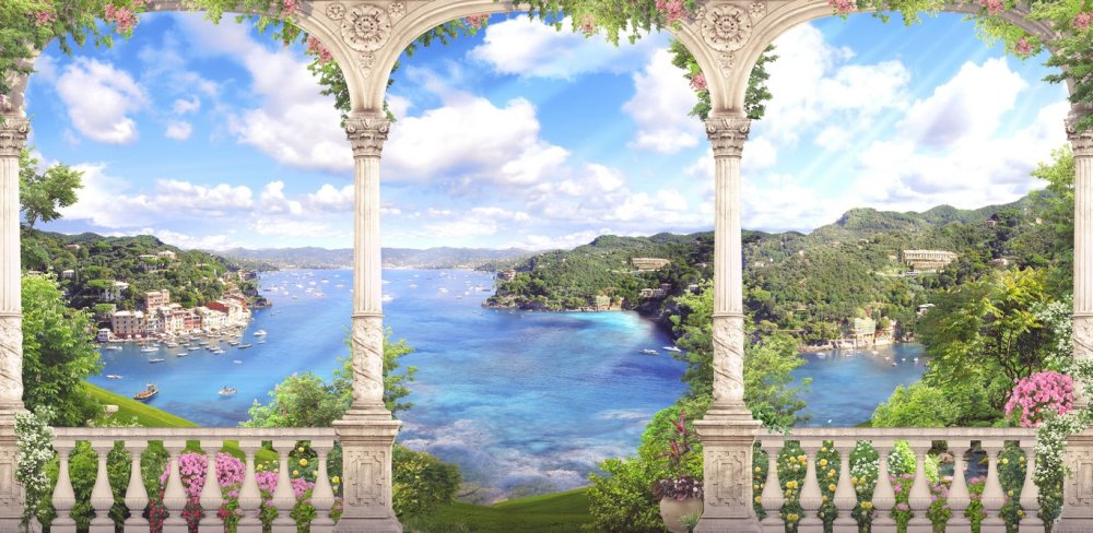 Вид с балкона на море 7