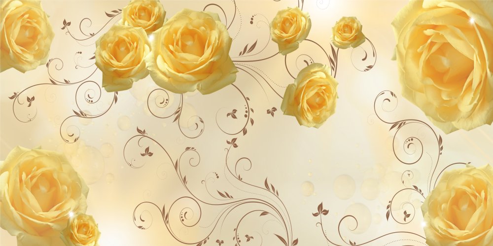 Желтые розы 3