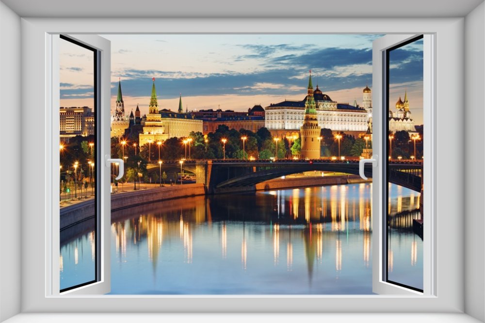 Вид из окна на Москву