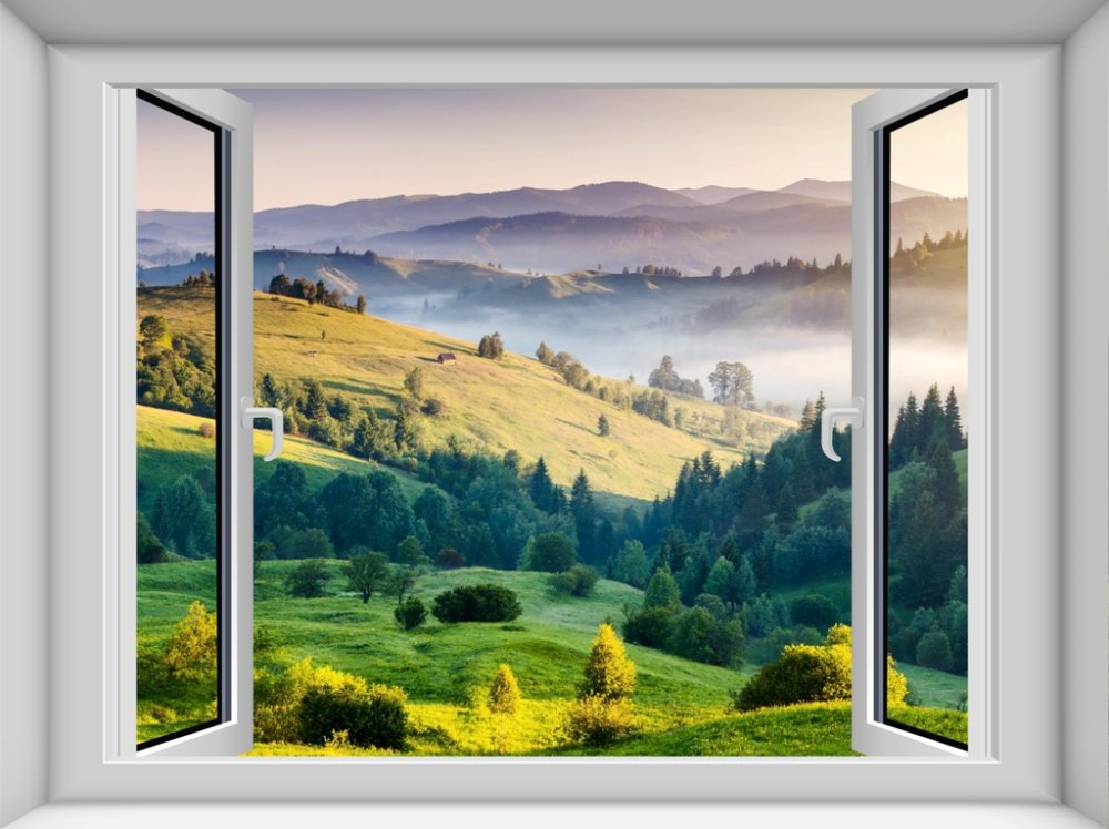 Вид из окна на горы 3