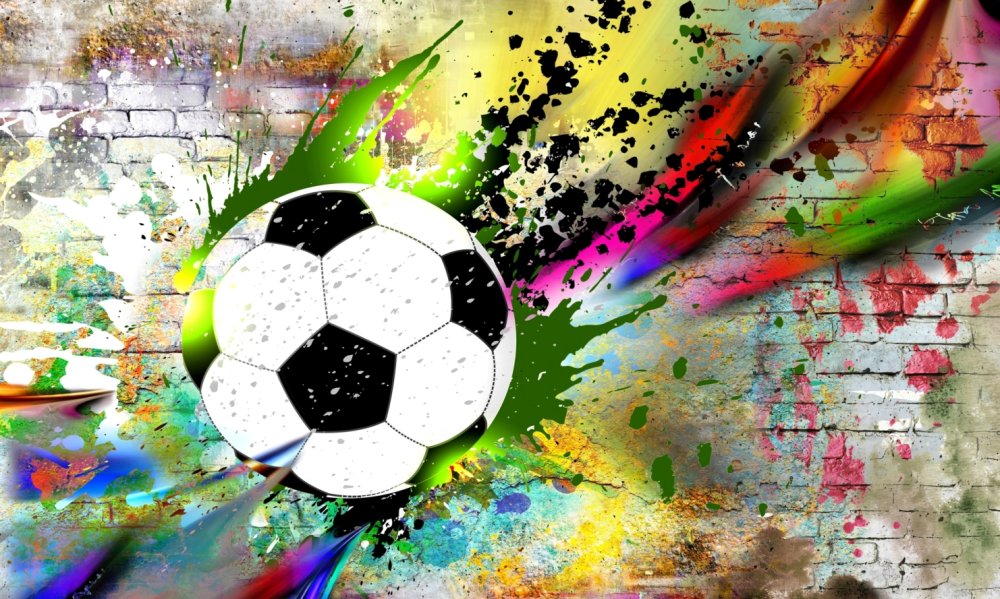 Футбольный мяч граффити 1