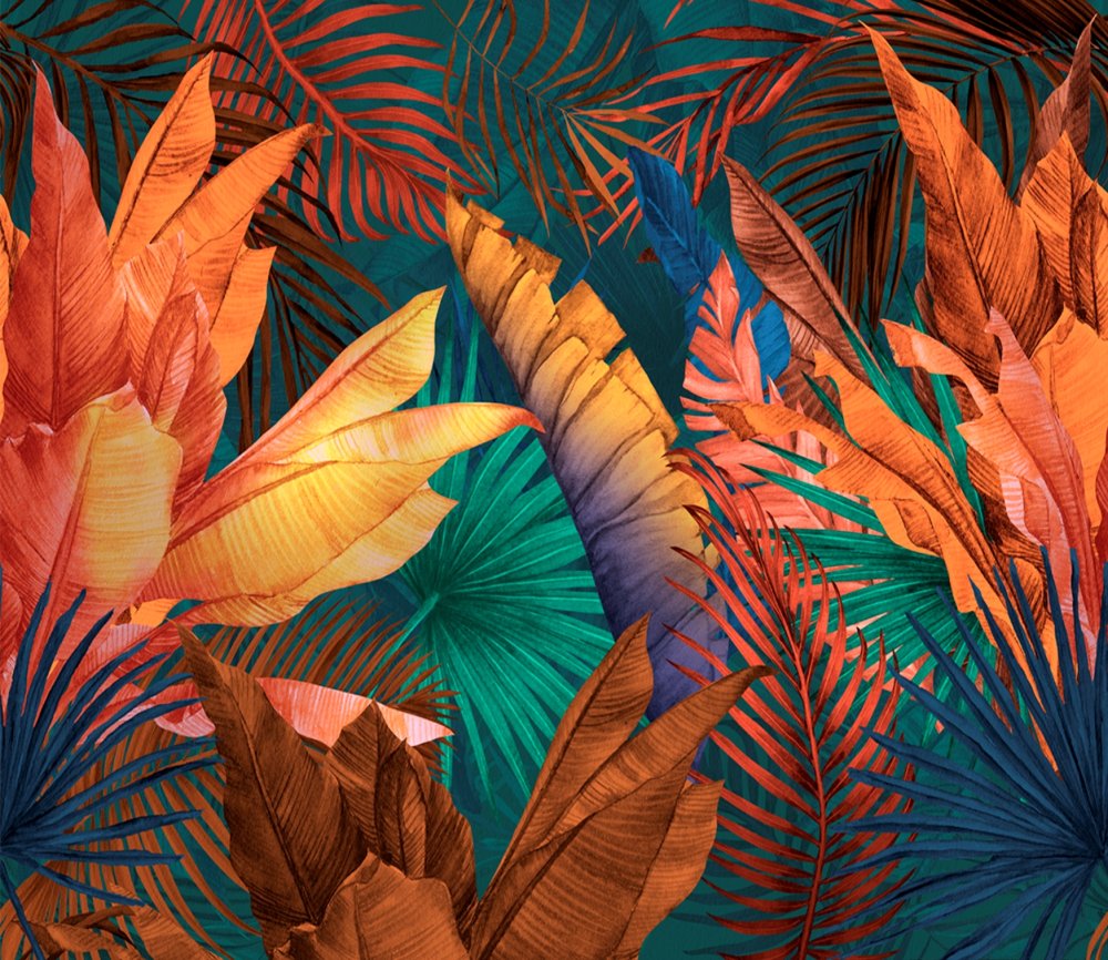 Яркие тропические листья