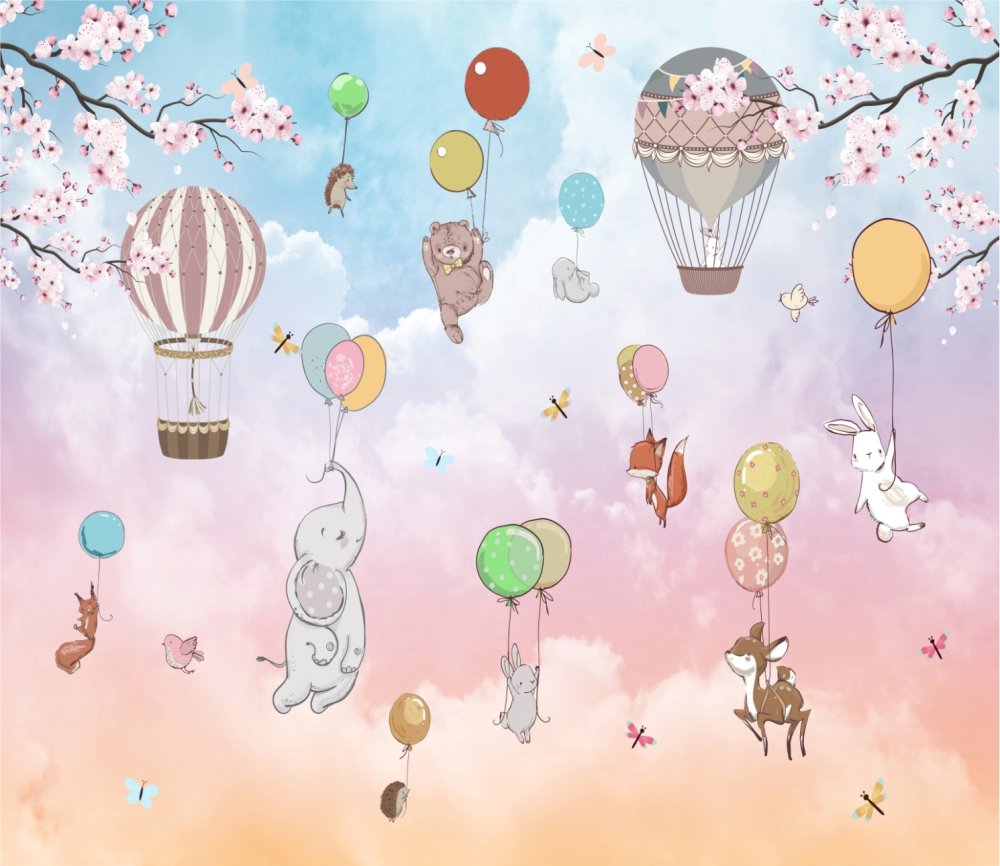 Звери в небе на воздушных шарах 1