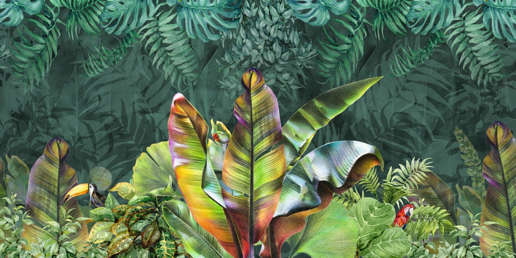 Тропические листья 4