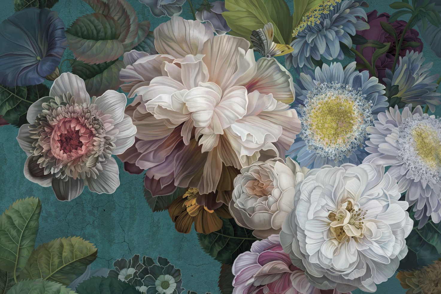 Акварельные цветы крупным планом 1