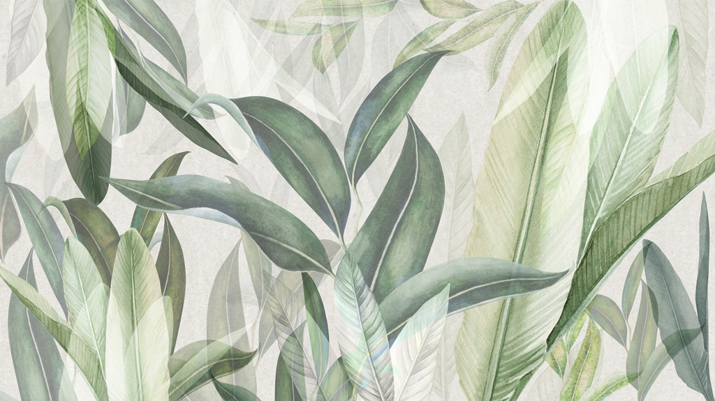 Тропические зеленые листья 2