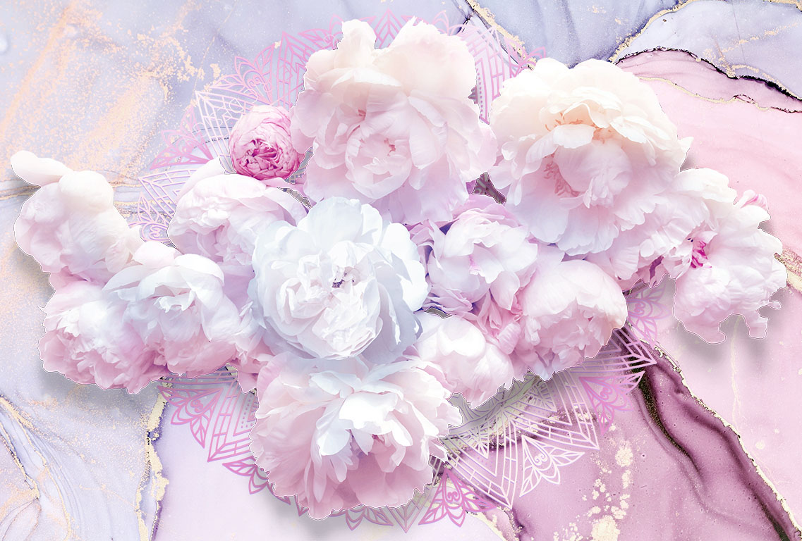 Пионы в сиреневых оттенках 1