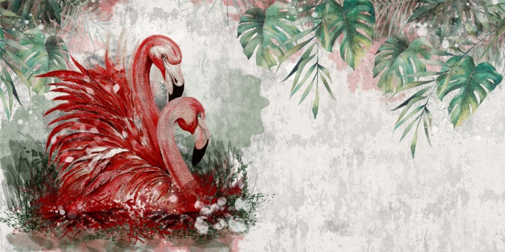 Пара фламинго 1