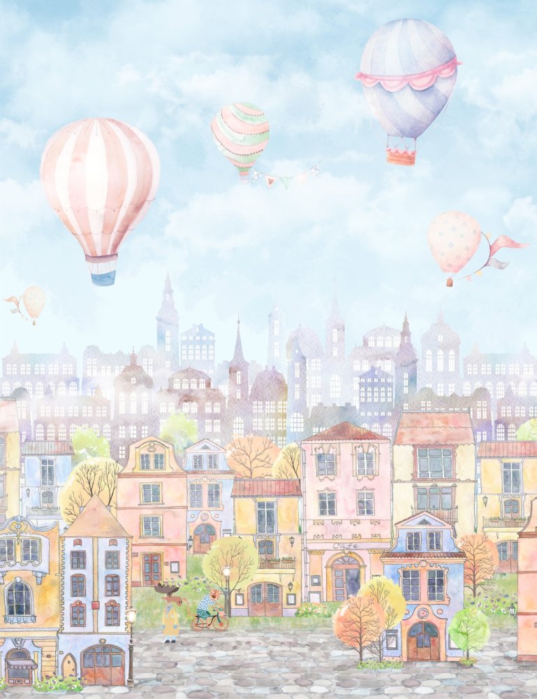 Воздушные шары и домики