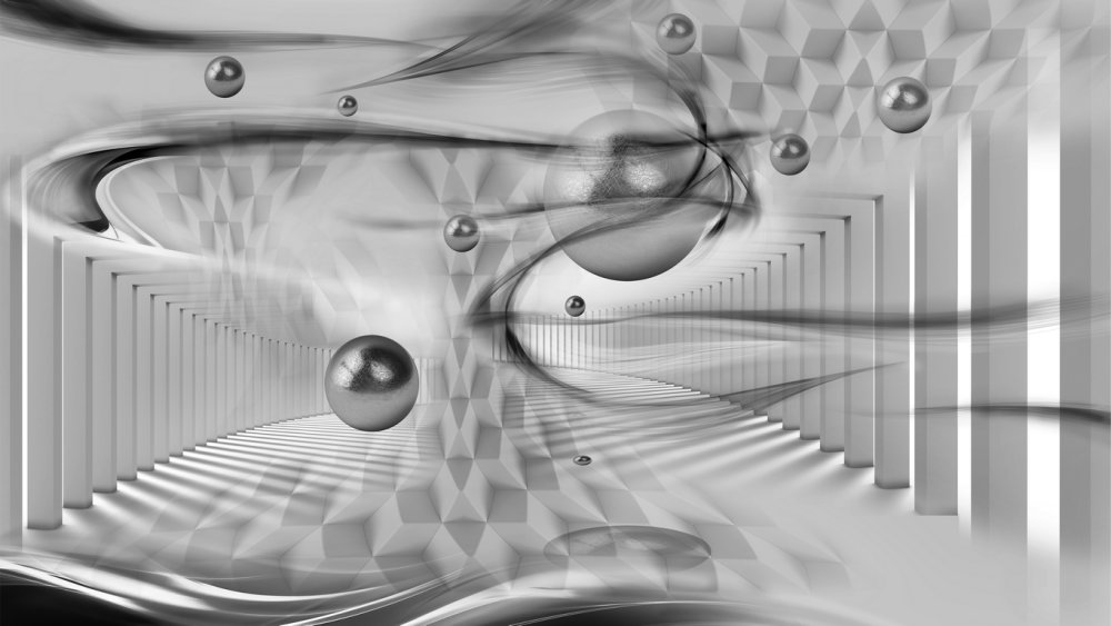 Геометрия в сером цвете 3D