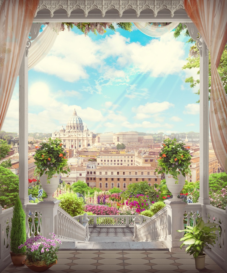 Вид с балкона на город 3