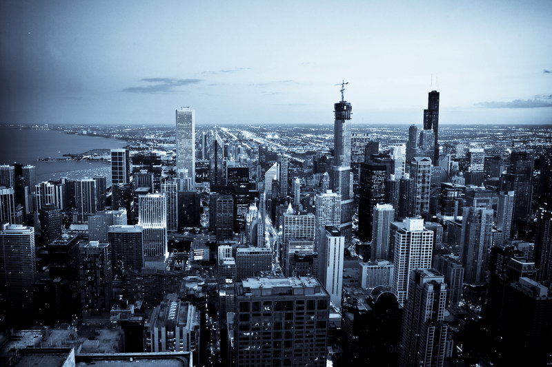 Ночной город Чикаго