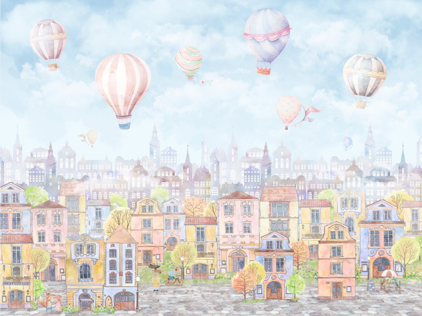 Воздушные шары и домики 1