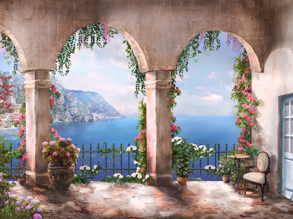 Арка с видом на море