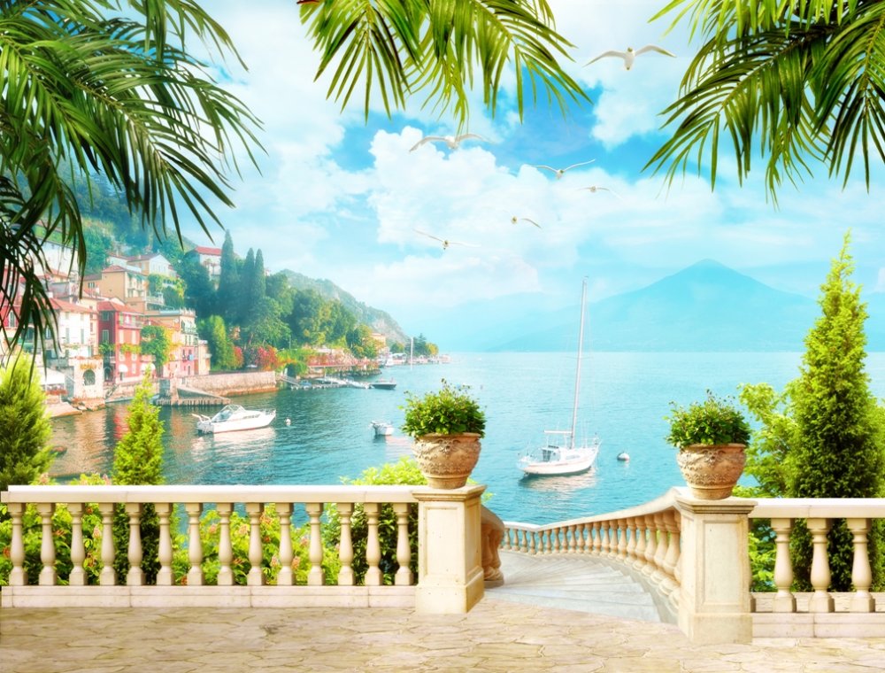 Вид с террасы на море