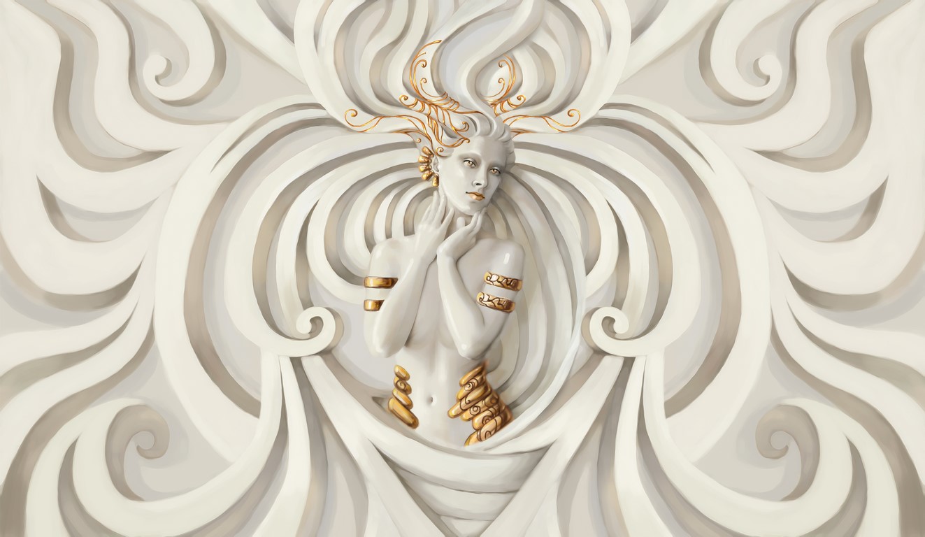 Девушка барельеф 2