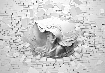 Девушка на фоне кирпичной стены 2