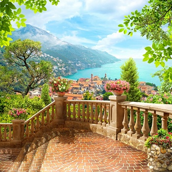 Вид с балкона на море 14