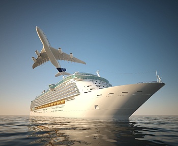 Лайнер и самолет