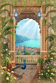 Вид на море сквозь арку