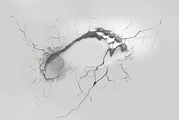 След на бетоне