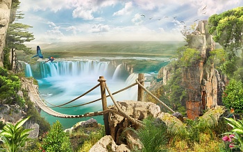 Пейзаж с водопадами 4