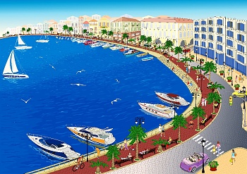 Город на море