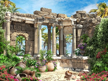 Старый город с колоннами