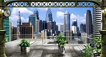 Вид с балкона на город 5