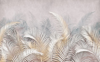 Листья пальмы в пастельных оттенках 2