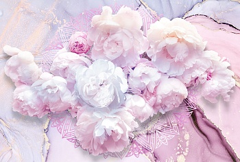 Пионы в сиреневых оттенках 2