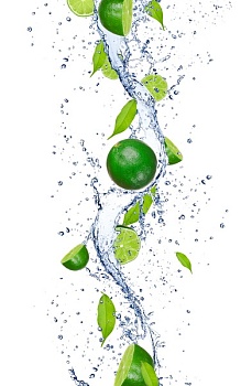 Лайм  в брызгах воды 2