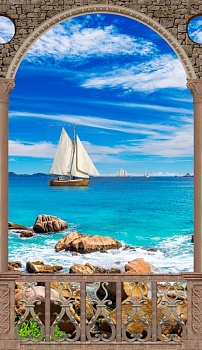 Парусник в море 1