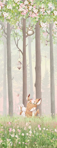 Лес с оленями