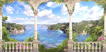 Вид с балкона на море 15