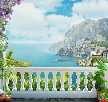 Вид с балкона на Италию 11