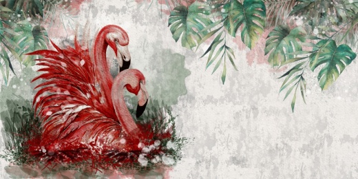 Фламинго в тропиках